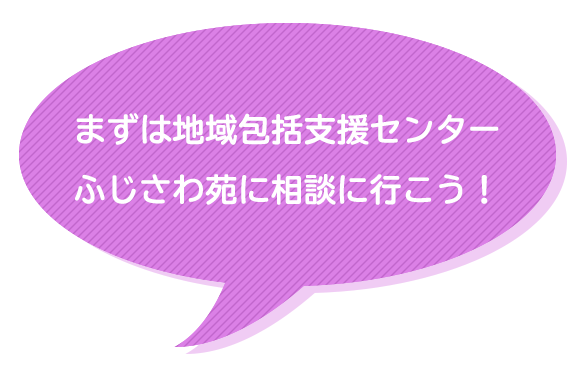 まずは地域包括支援センターに 相談に行こう！